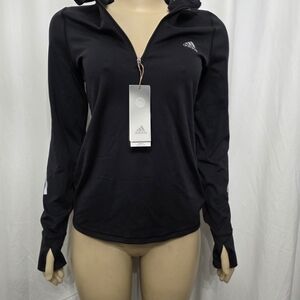 Adidas Women's Black Zip-Up Hoodie
